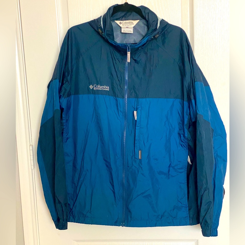 Men’s blue Columbia windbreaker Sz Lg